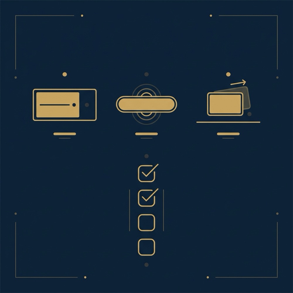 Minimal 2D vector infographic with Core Web Vitals icons and a launch checklist for web design seo services in Orvus Ltd colors